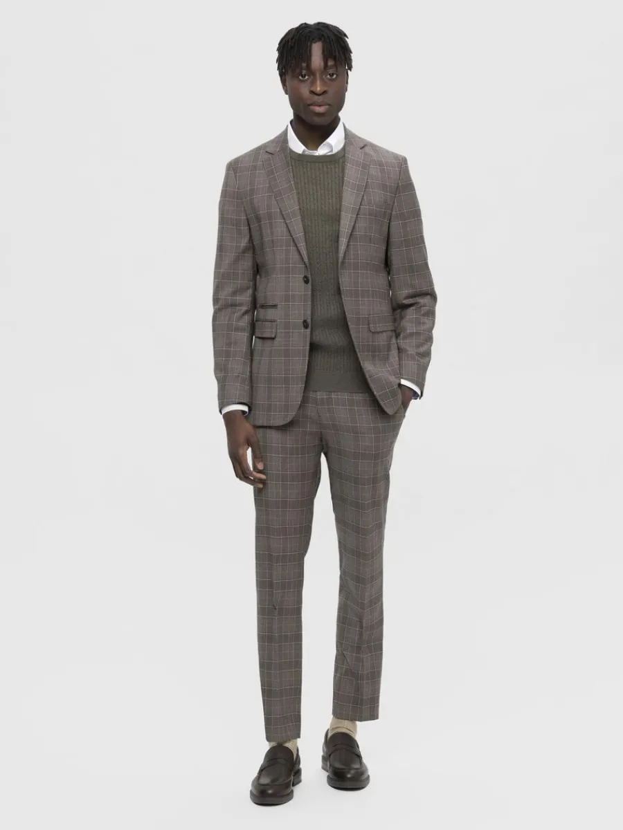 rutig_enkelknppt_kavaj_2-1.webp SELECTED RUTIG ENKELKNÄPPT KAVAJ Brown Fashion