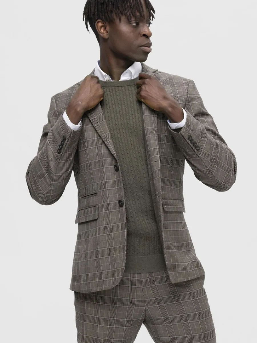 rutig_enkelknppt_kavaj_3-1.webp SELECTED RUTIG ENKELKNÄPPT KAVAJ Brown Fashion