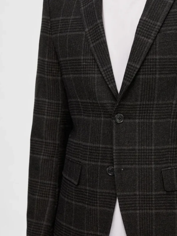 SELECTED RUTIG ENKELKNÄPPT KAVAJ Grey Best