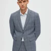SELECTED RUTIG KAVAJ Blue Cheap