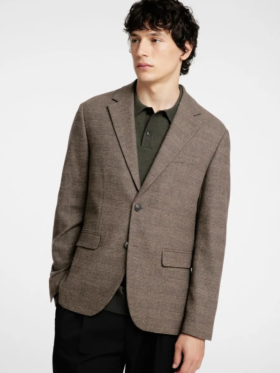 rutig_kavaj_2.webp SELECTED RUTIG KAVAJ Brown Online