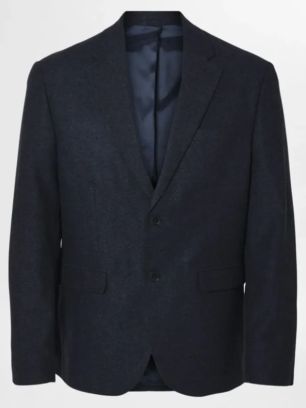 SELECTED RUTIG KAVAJ Blue Flash Sale