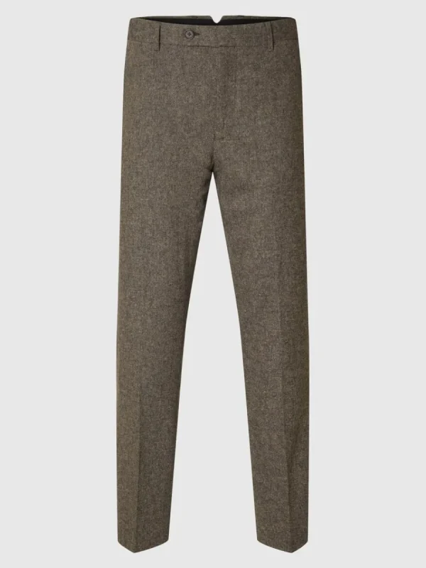 SELECTED RUTIG KOSTYMBYXOR Brown Fashion