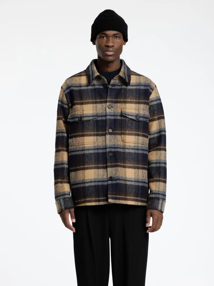 rutig_shacket_0-1.webp SELECTED RUTIG SHACKET Blue Clearance