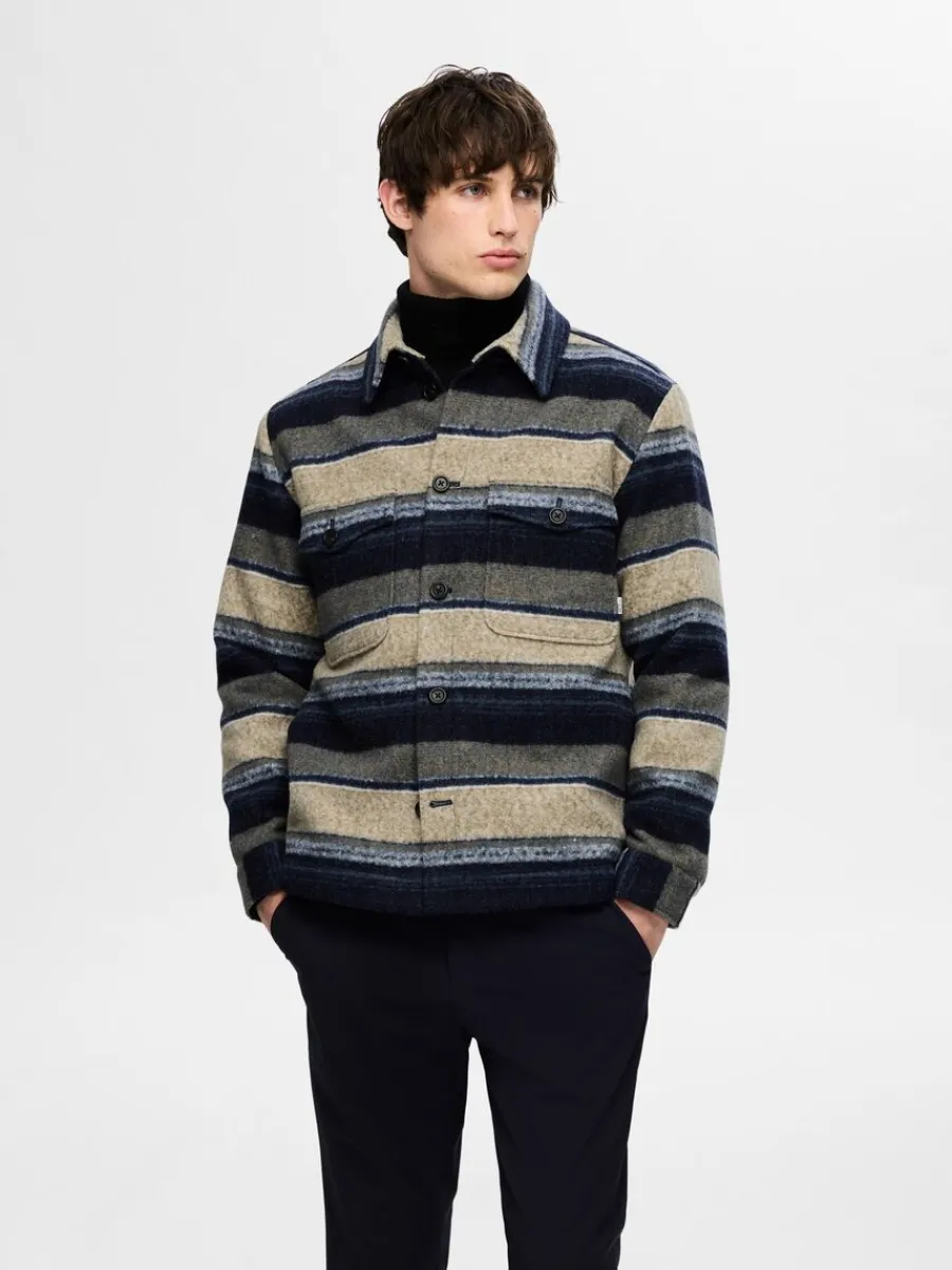 rutig_shacket_0.webp SELECTED RUTIG SHACKET Blue Clearance