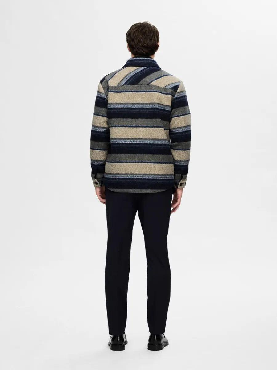 rutig_shacket_1.webp SELECTED RUTIG SHACKET Blue Clearance