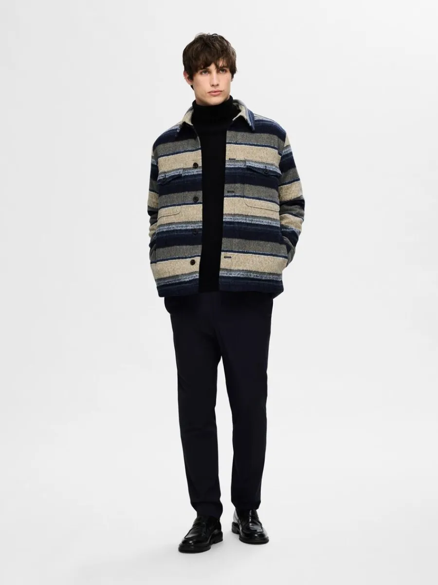 rutig_shacket_2.webp SELECTED RUTIG SHACKET Blue Clearance