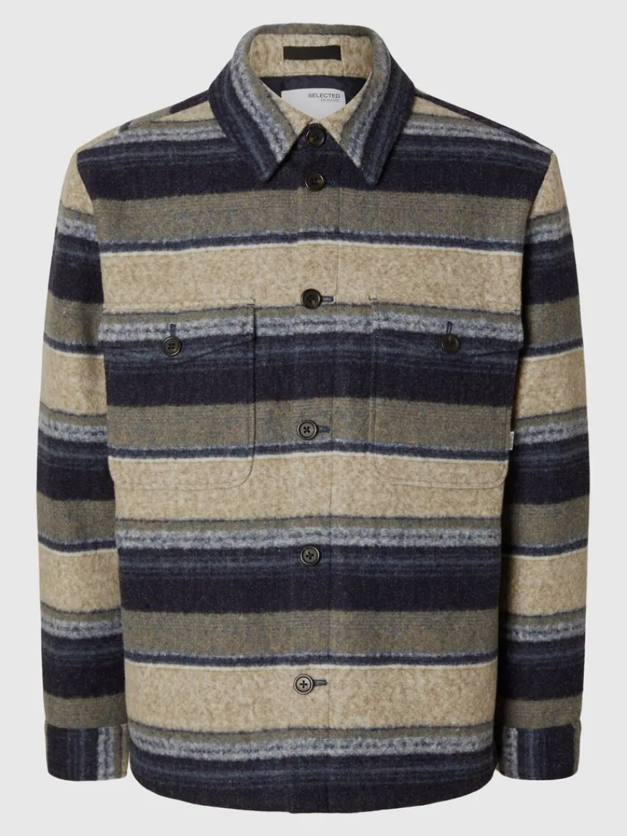 rutig_shacket_4.webp SELECTED RUTIG SHACKET Blue Clearance