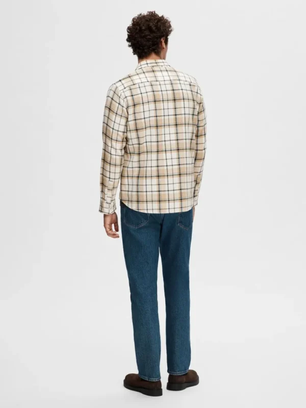 SELECTED RUTIG SKJORTA Beige Flash Sale