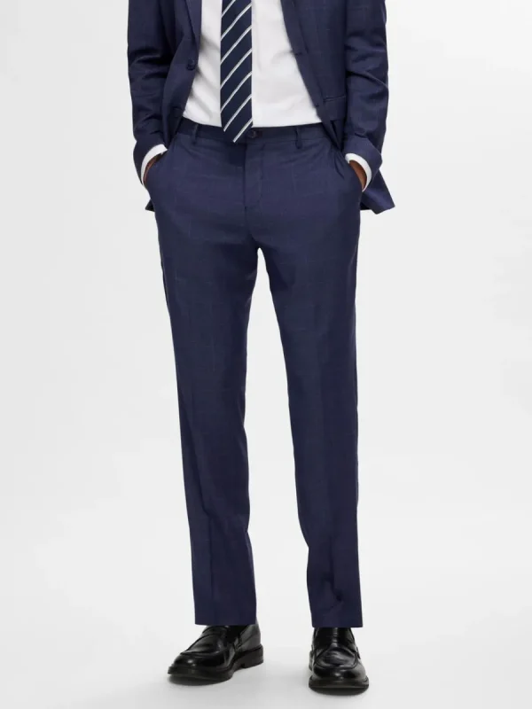 SELECTED RUTIG SLIM FIT KOSTYMBYXOR Blue Online
