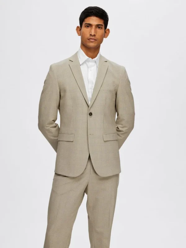 SELECTED RUTIG SMAL PASSFORM KAVAJ Beige Flash Sale