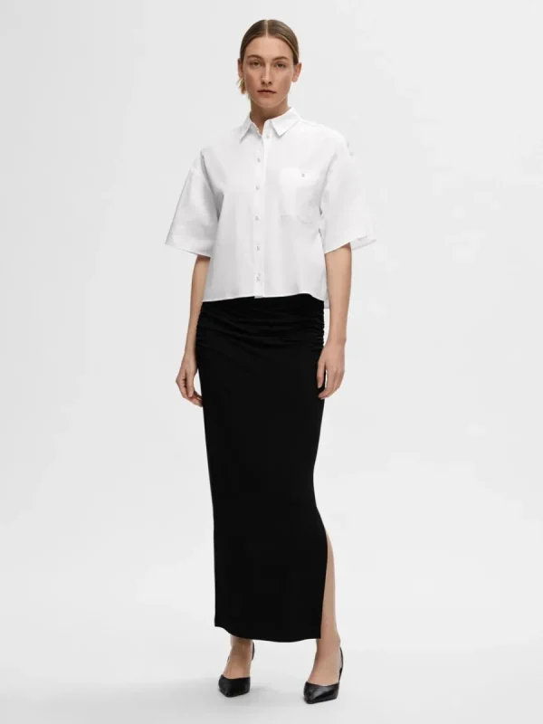 SELECTED RYNKAD MAXIKJOL Black Discount