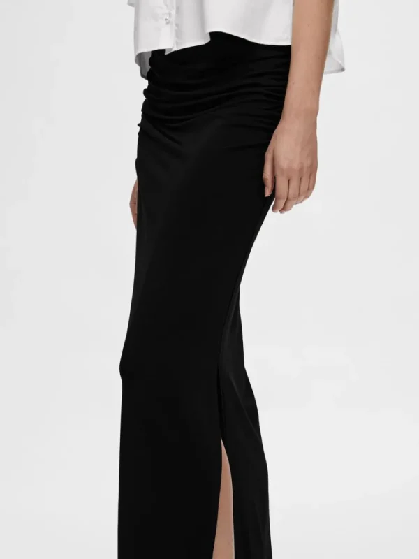 SELECTED RYNKAD MAXIKJOL Black Discount