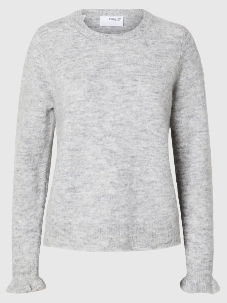 rynkade_rmar_stickad_trja_5-1.webp SELECTED RYNKADE ÄRMAR STICKAD TRÖJA Grey Cheap