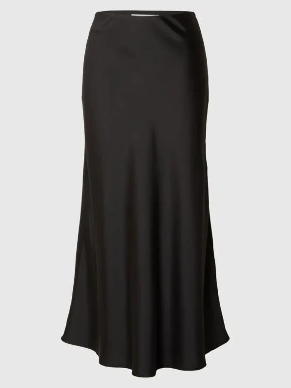 SELECTED SATIN MAXIKJOL Black Sale