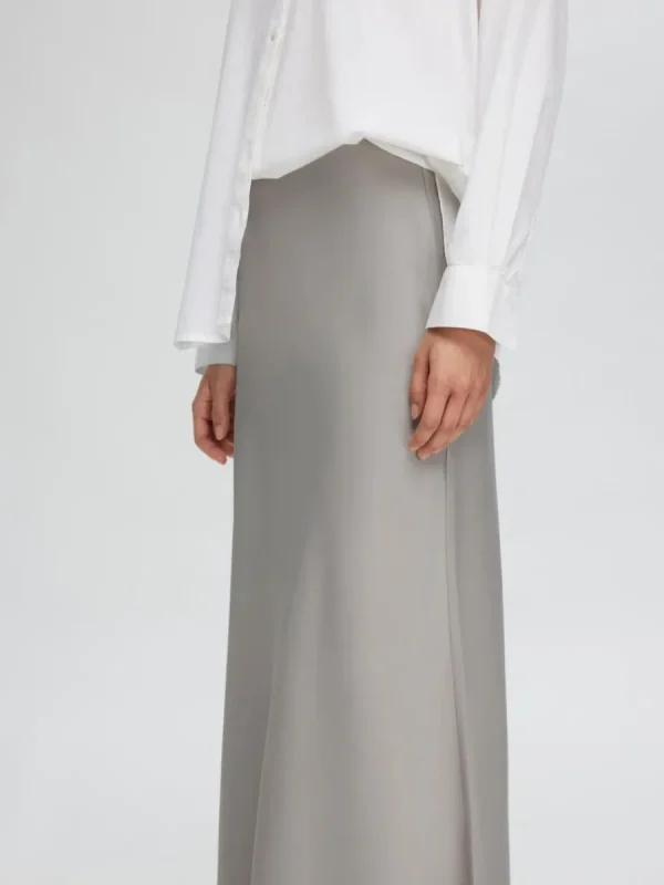 SELECTED SATIN MAXIKJOL Beige Outlet