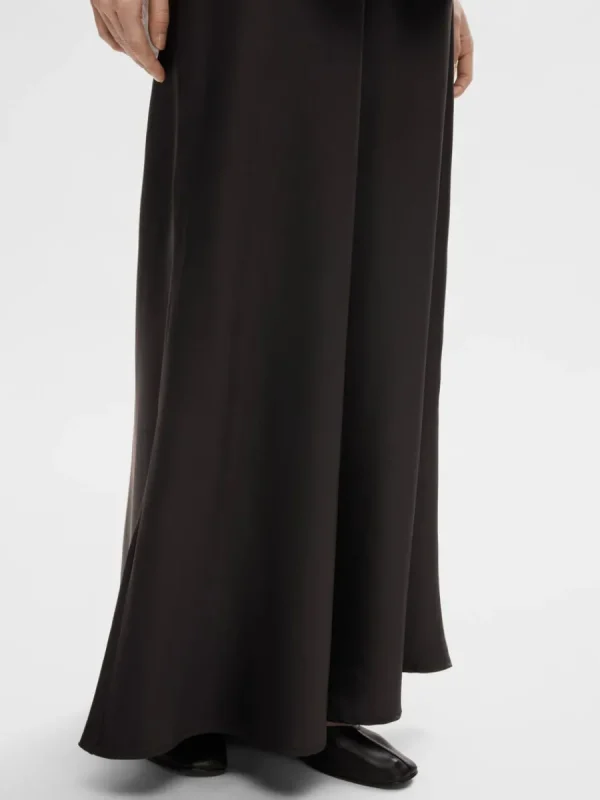 SELECTED SATIN MAXIKJOL Black Sale