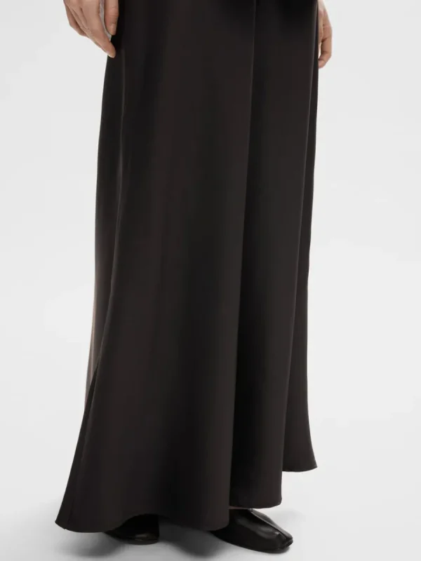 SELECTED SATIN MAXIKJOL Black Fashion