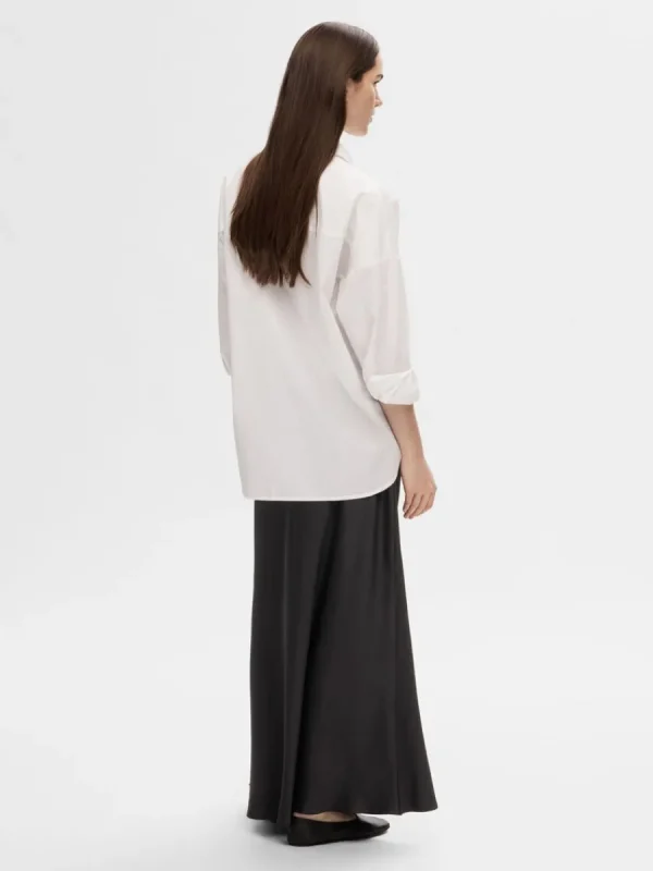 SELECTED SATIN MAXIKJOL Black Fashion