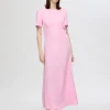 SELECTED SATIN MAXIKLÄNNING Pink New