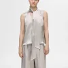 SELECTED SATIN MED ROSETT I HALSEN TOPP Silver Best Sale