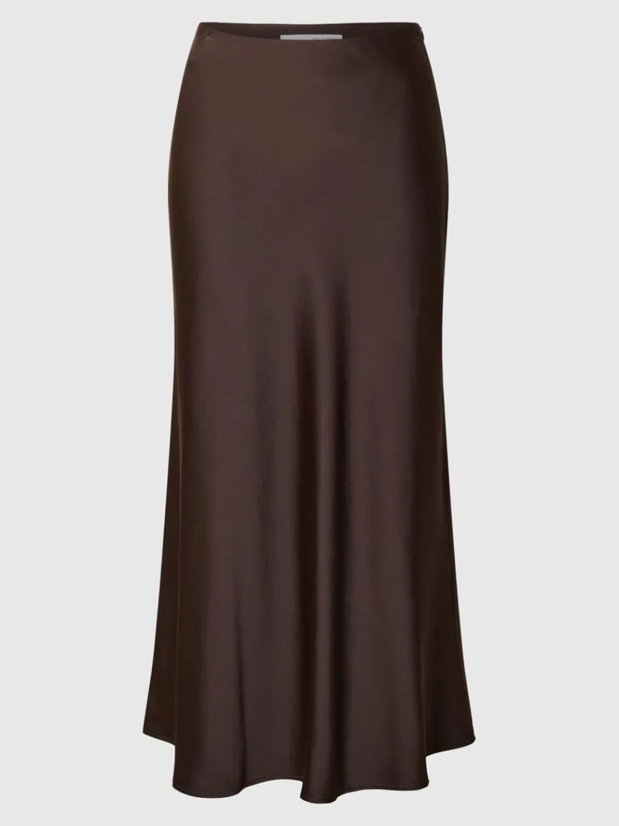 satin_midikjol_0-4.webp SELECTED SATIN MIDIKJOL Brown Sale