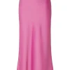 SELECTED SATIN MIDIKJOL Pink New