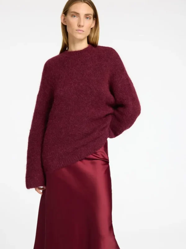 SELECTED SATIN MIDIKJOL Purple Flash Sale