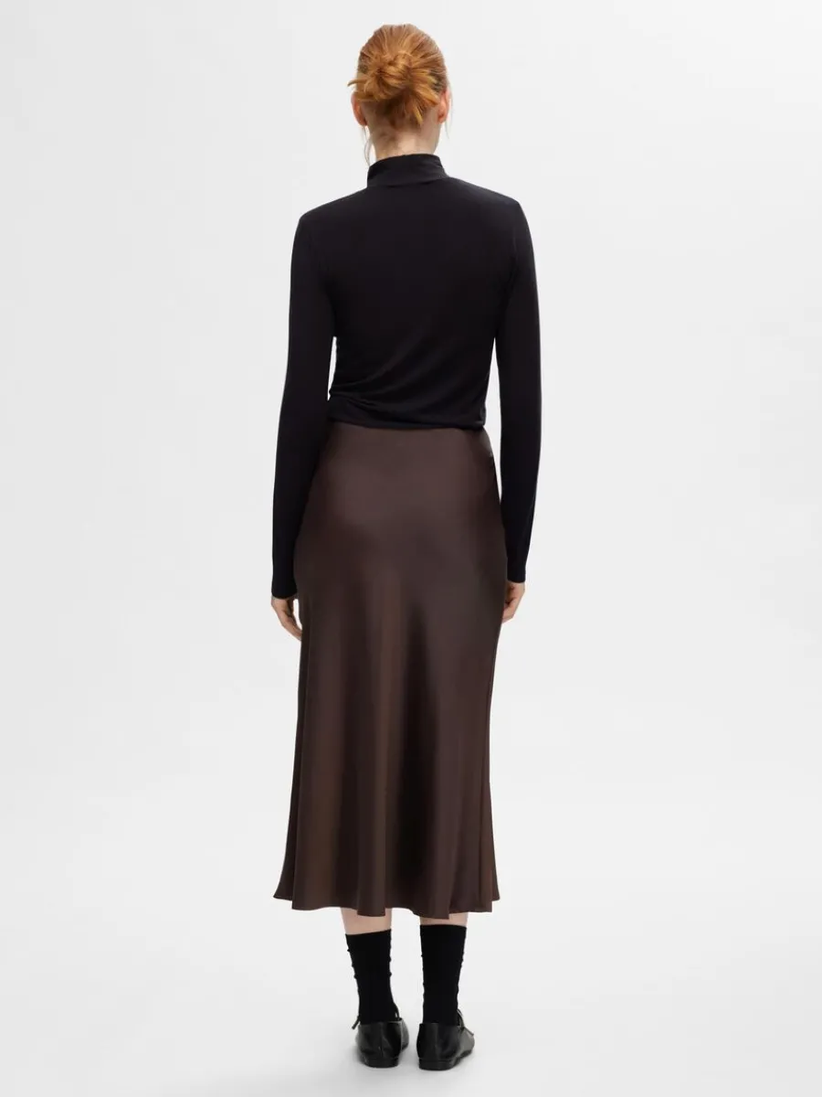 satin_midikjol_5-3.webp SELECTED SATIN MIDIKJOL Brown Sale