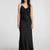 SELECTED SATINSPETS SLIP-KLÄNNING Black Shop