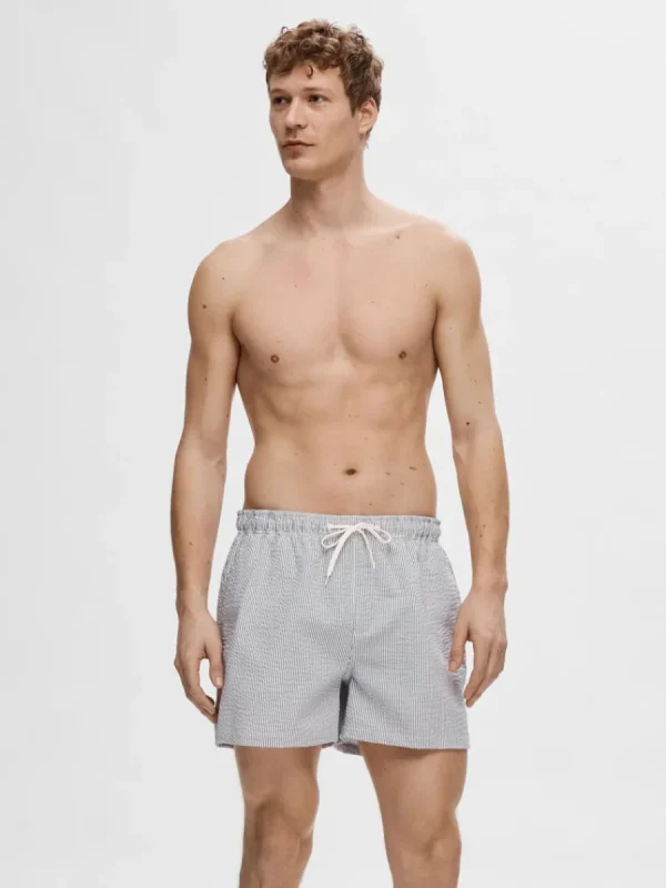SELECTED SEERSUCKER BADSHORTS Blue Online