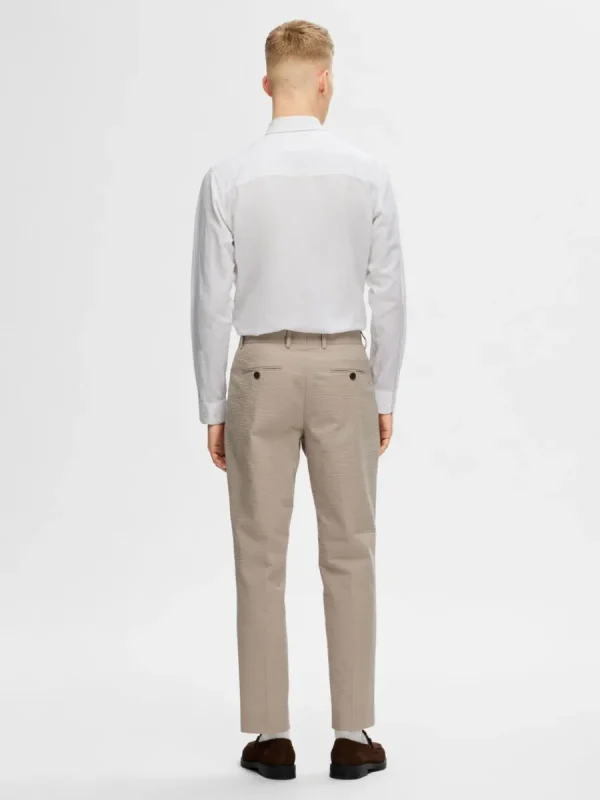 SELECTED SEERSUCKER KOSTYMBYXOR Beige Best Sale