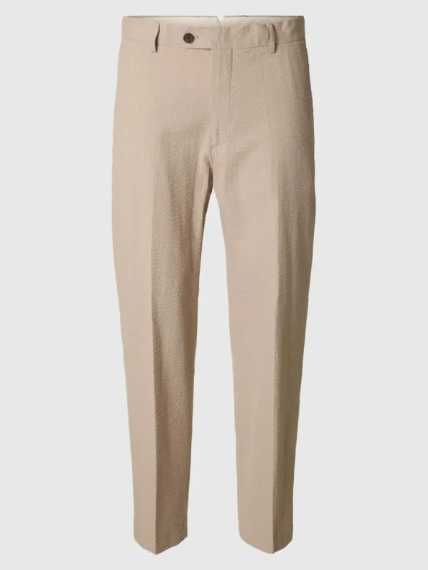 SELECTED SEERSUCKER KOSTYMBYXOR Beige Best Sale