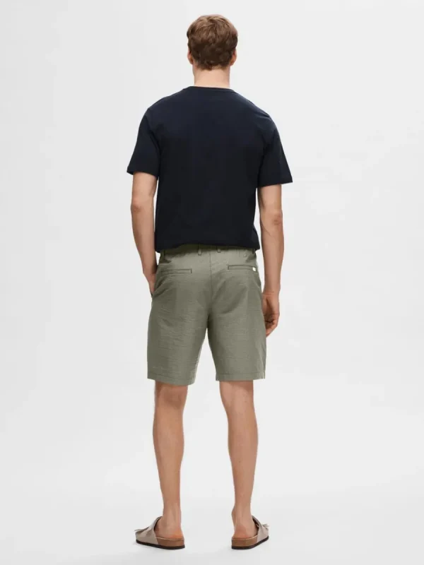 SELECTED SEERSUCKER SHORTS Green New