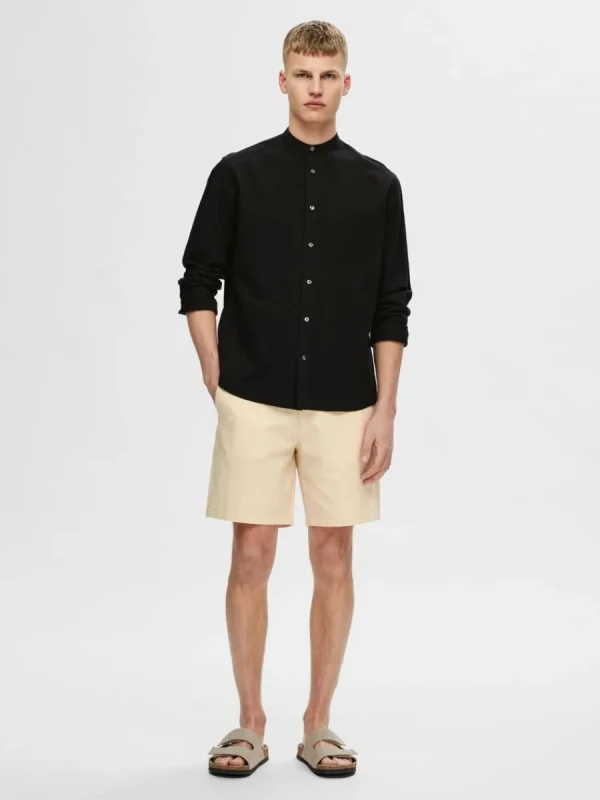 SELECTED SEERSUCKER SHORTS Beige Outlet