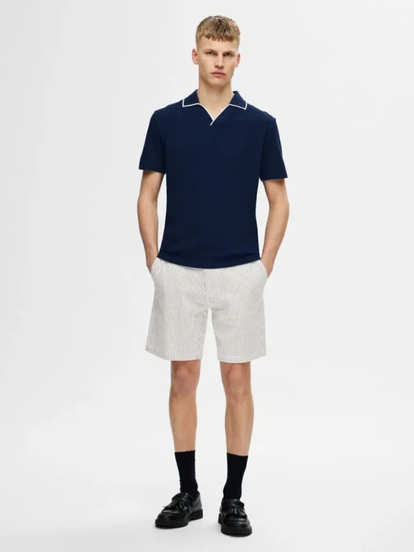 SELECTED SEERSUCKER SHORTS Blue Shop