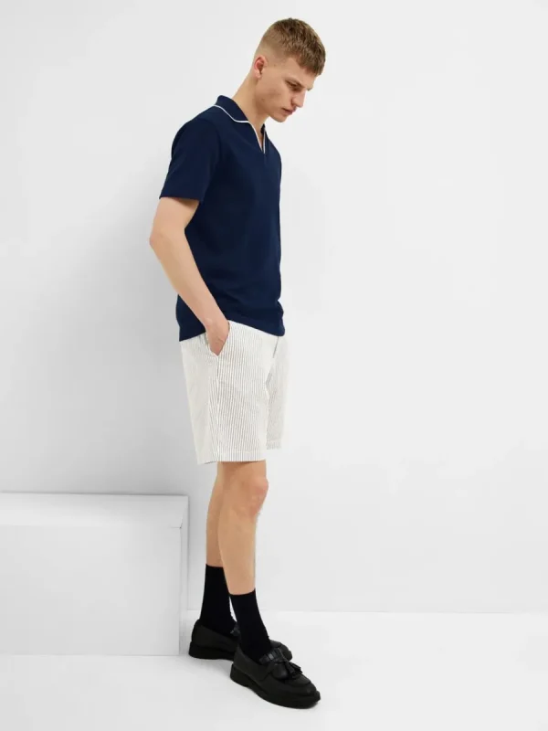 SELECTED SEERSUCKER SHORTS Blue Shop