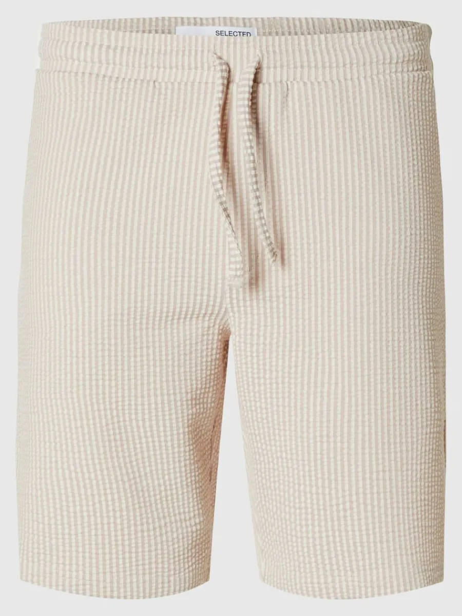 seersucker_shorts_4-5.webp SELECTED SEERSUCKER SHORTS Beige Cheap