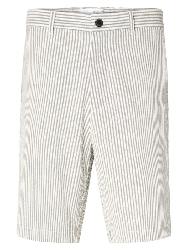 SELECTED SEERSUCKER SHORTS Blue Shop