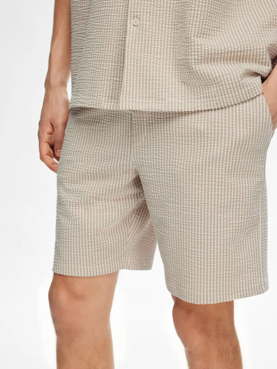 seersucker_shorts_5-5.webp SELECTED SEERSUCKER SHORTS Beige Cheap