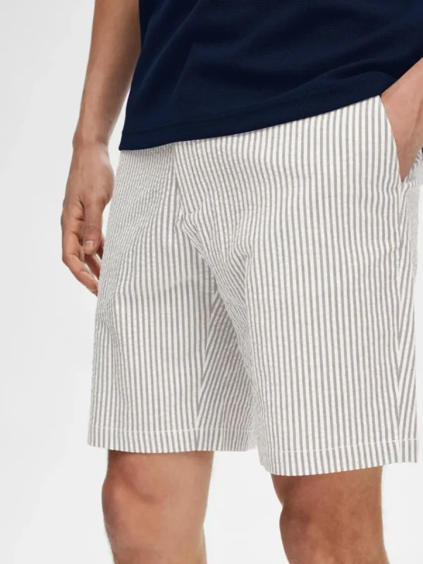 SELECTED SEERSUCKER SHORTS Blue Shop