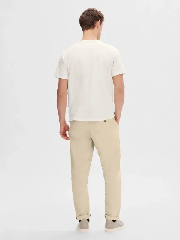 SELECTED SEERSUCKER T-SHIRT White Cheap