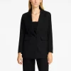 SELECTED SILVERKRITSTRECKSRANDIG ÖVERDIMENSIONERAD KAVAJ Black Discount