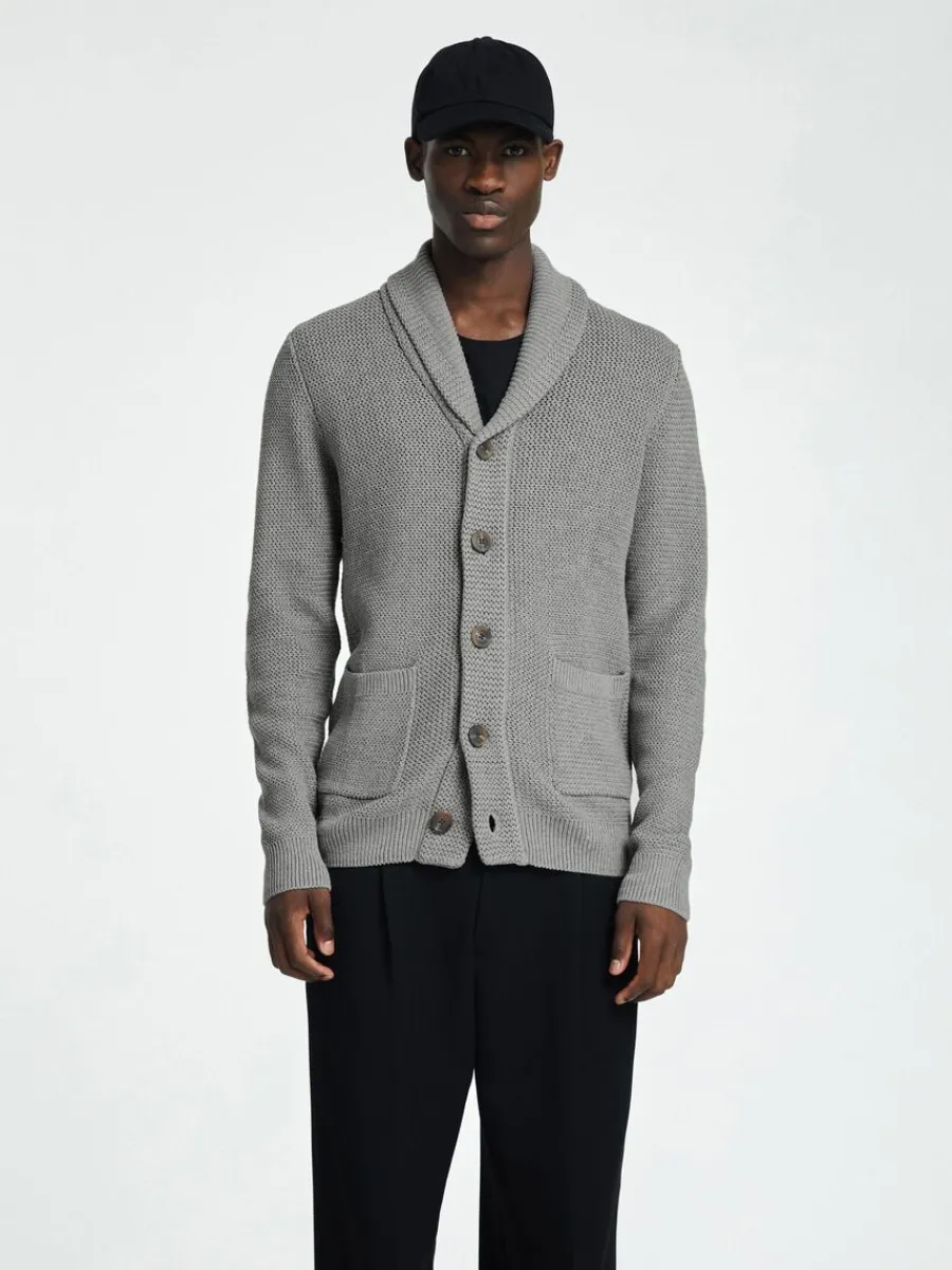sjalkrage_stickad_kofta_0-1.webp SELECTED SJALKRAGE STICKAD KOFTA Grey Clearance