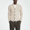 SELECTED SJALKRAGE STICKAD KOFTA Beige Shop