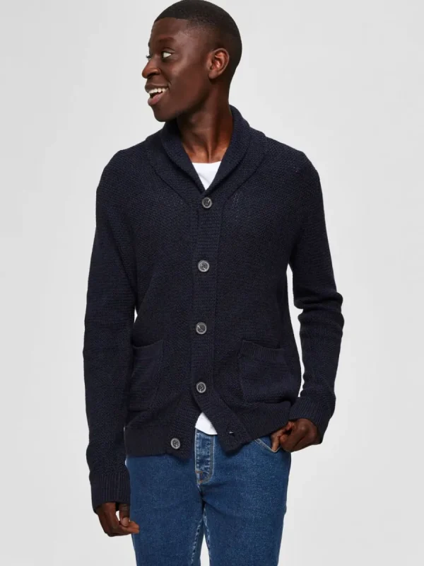 SELECTED SJALKRAGE STICKAD KOFTA Blue Flash Sale