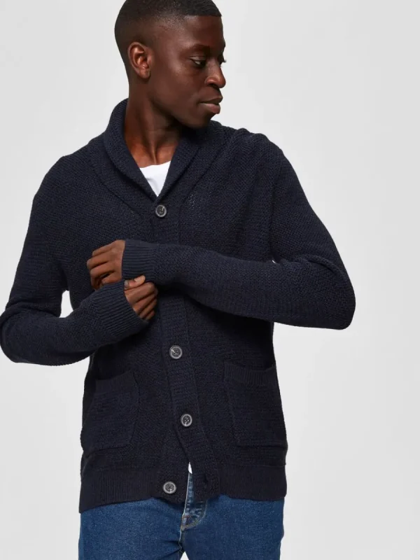 SELECTED SJALKRAGE STICKAD KOFTA Blue Flash Sale