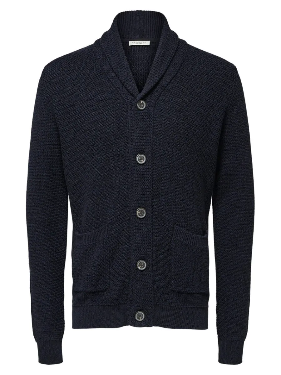 sjalkrage_stickad_kofta_4-2.webp SELECTED SJALKRAGE STICKAD KOFTA Blue Flash Sale