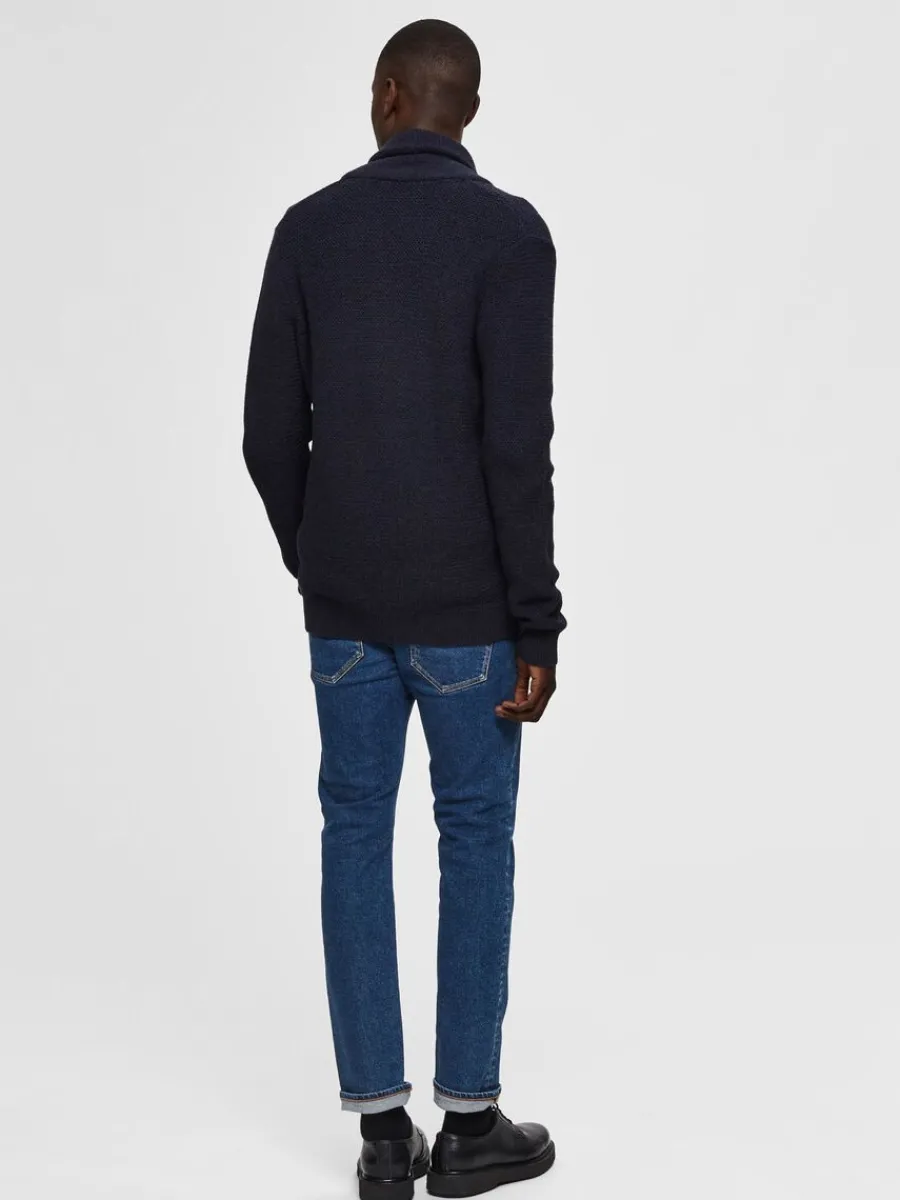 sjalkrage_stickad_kofta_5-2.webp SELECTED SJALKRAGE STICKAD KOFTA Blue Flash Sale