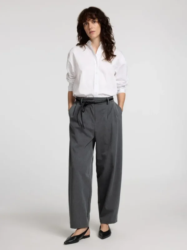 SELECTED SKRÄDDARSYDDA - BARREL FIT-BYXOR Grey Cheap